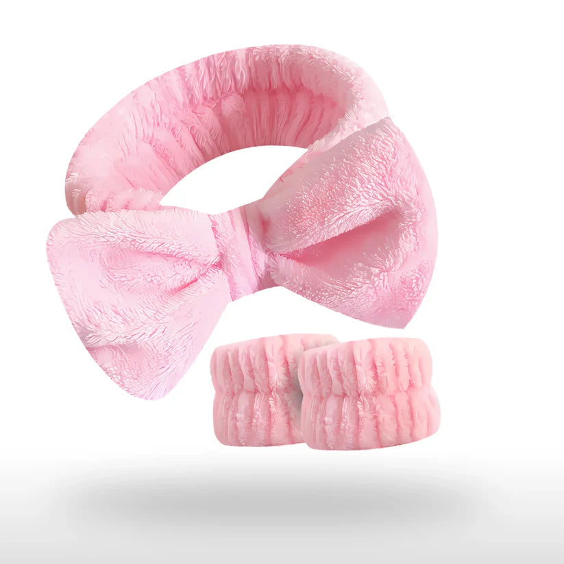 “No-Drip'' Skincare Set (Headband & Wristbands).