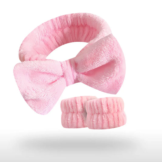 “No-Drip'' Skincare Set (Headband & Wristbands).